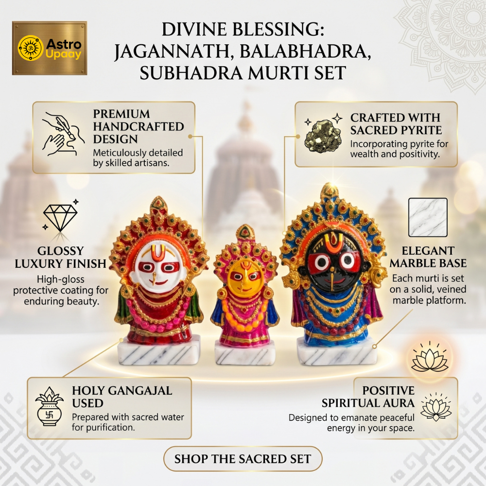 Premium Jagannath Balabhadra Subhadra Idol Set for Home Temple