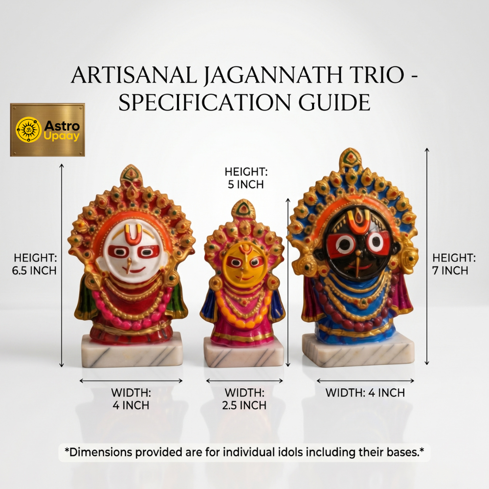 Premium Jagannath Balabhadra Subhadra Idol Set for Home Temple