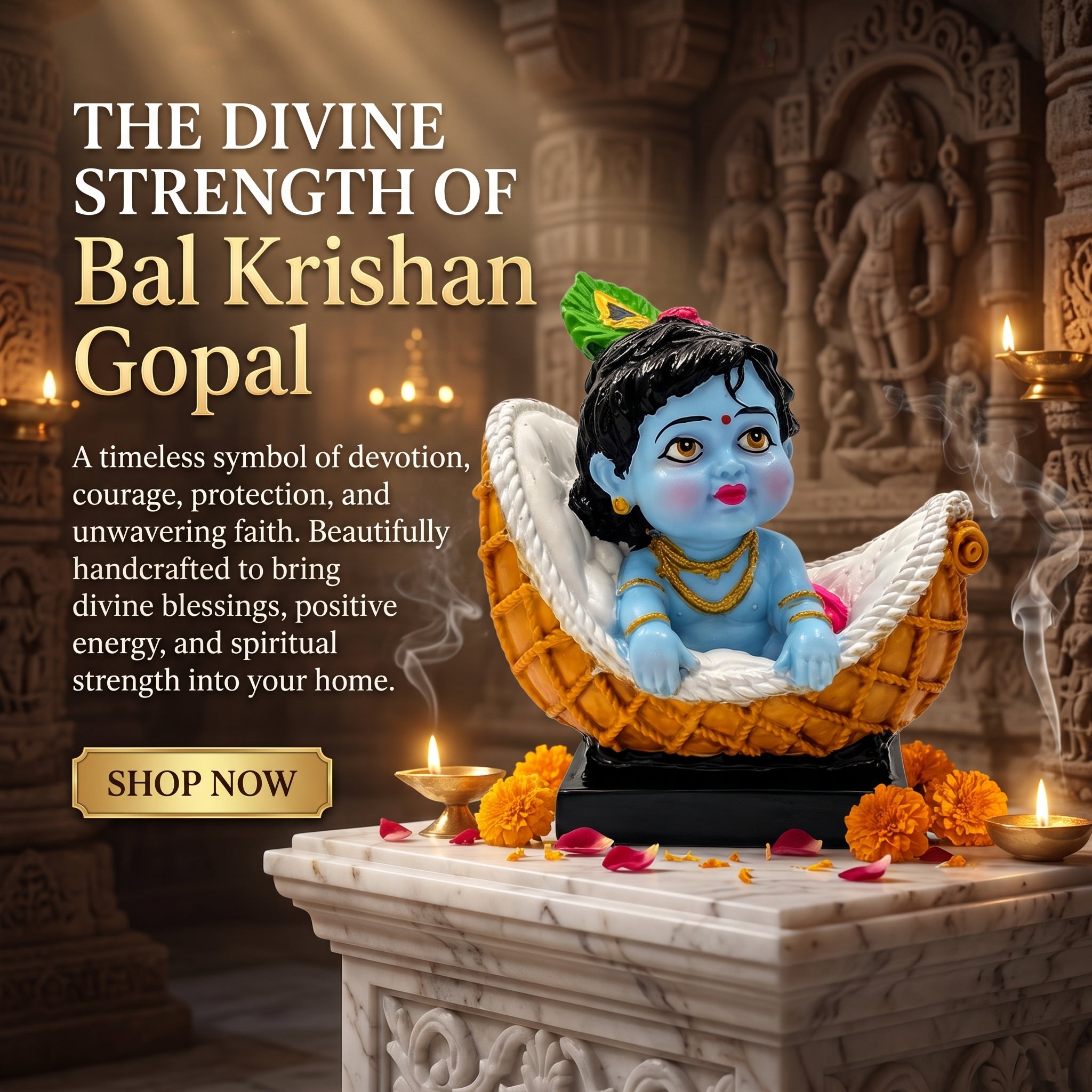 Bal Krishna in Basket
