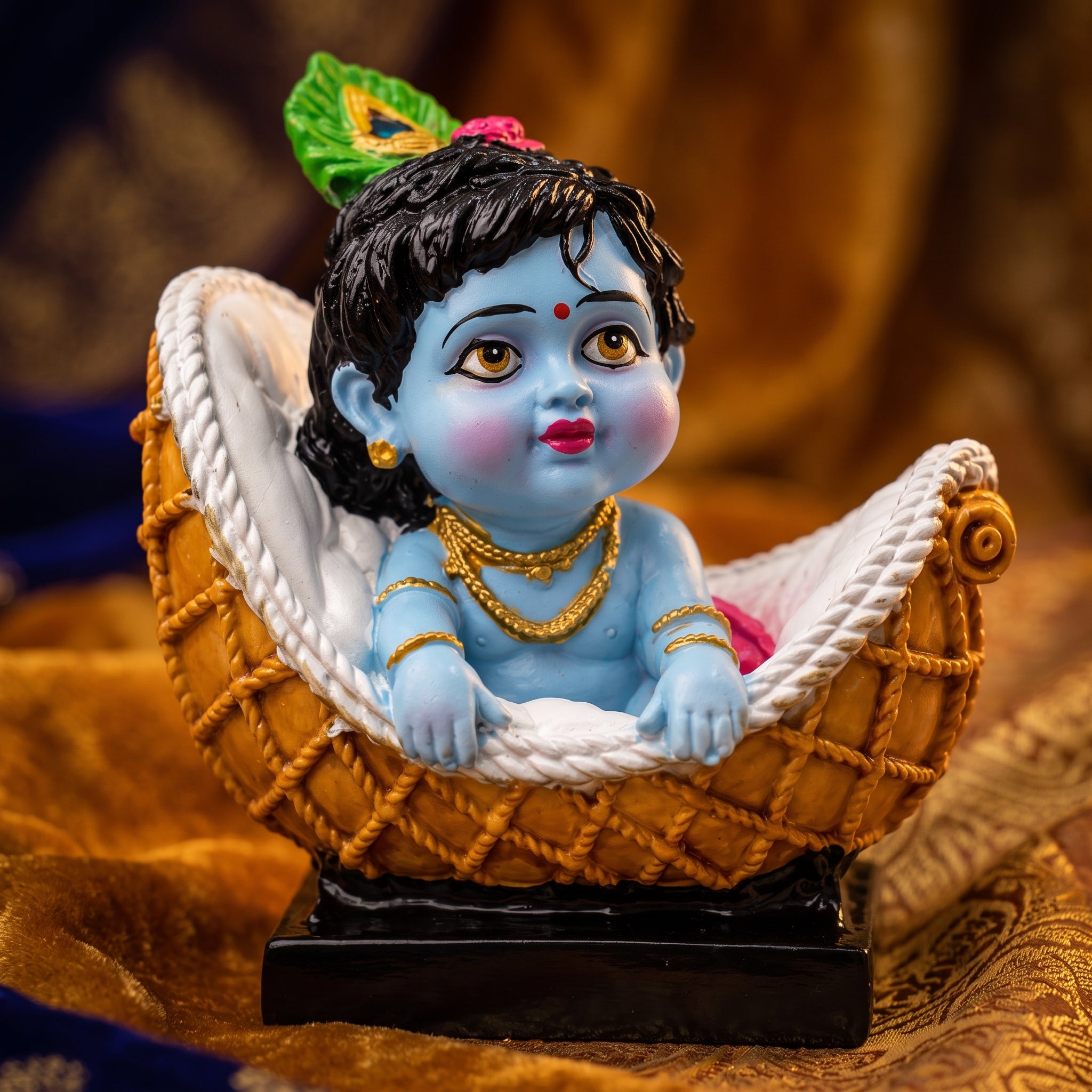 Bal Krishna in Basket